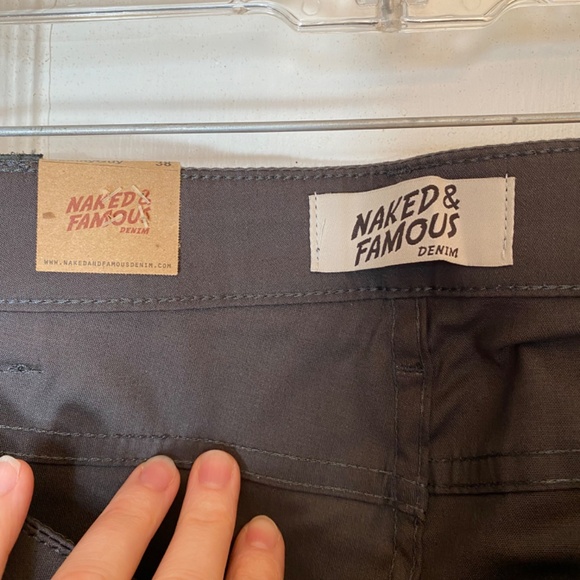 Naked & Famous Denim Slim Fit Jeans - carbon stretch - Picture 4 of 5